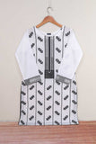 Cotton Embroidered Stitched Kurti - (PSW-06A-White)