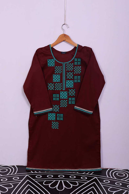 Sindhi Gala (P-71-21-Kaleji) - Cambric Printed & Embroidered Kurti