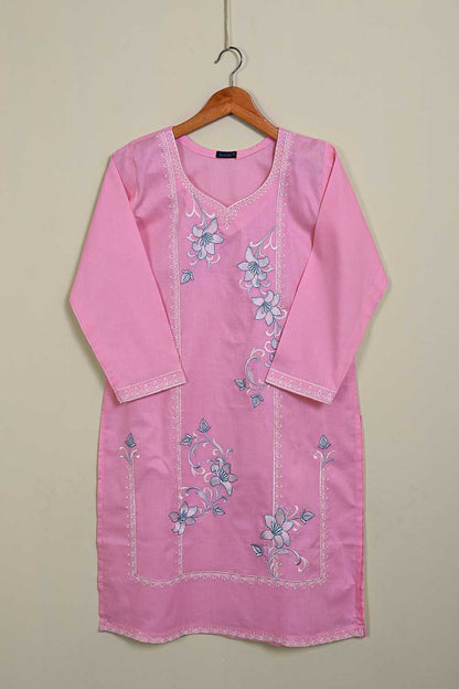 P-97-21-Pink - PY-20 - Cambric Embroidered Kurti