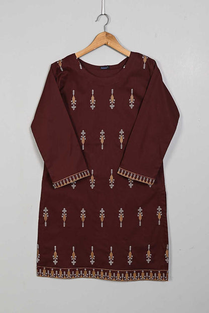 P-35-22-Maroon - Downward - Cambric Embroidered Kurti