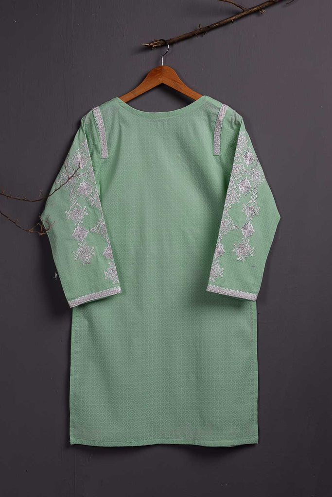 Cambric Embroidered & Printed Kurti - Organic (P-243-19-SG)