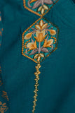 Cambric Embroidered & Printed Kurti - Flower Pot - (P-250-19-Blue)