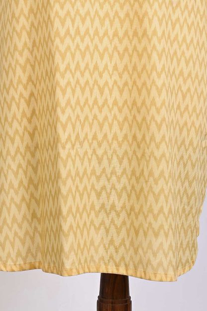 P-42-22-Yellow - Zell Frock - Cambric Embroidered Kurti