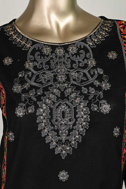 P-83-22-Black - Bourne - Cambric Embroidered Kurti