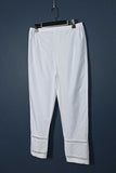 P-KS2-21-White - Khombi Cotton Stitched Trouser