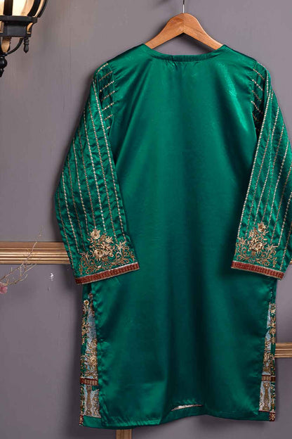 Silk Embroidered Kurti - Forrest (P-20-20-GREEN)