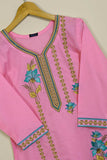 P-93-21-Pink - PY-16 - Cambric Embroidered Kurti
