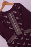 (PSW-06C-Purple) - Cotton Embroidered Stitched Kurti