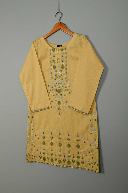 P-118-21-GoldenLemon - Luke - Cambric Embroidered Kurti