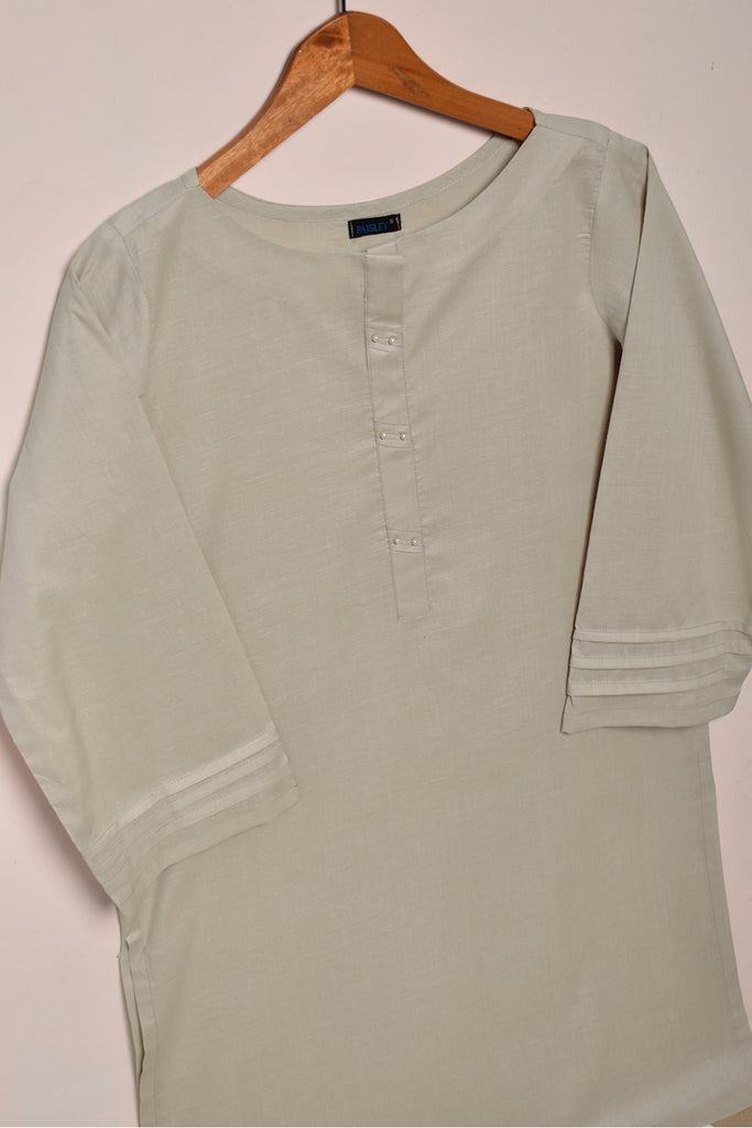 Stitched Cotton Cambric Kurti - Sleek Affair (LT-09A-Beige)