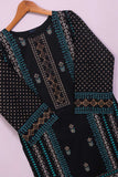 Cambric Printed & Embroidered Kurti - Smith (P-231-19-Black)