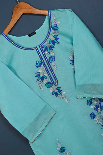 P-102-21-LightBlue - Serendipity - Paper Cotton Embroidered Kurti