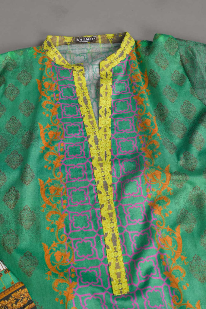 Cambric Printed Kurti - K&T Digital 2 (P-KTD2-21-Green)