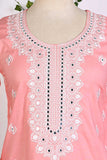 P-38-22-Pink - All Over Sequence - Cambric Embroidered Kurti
