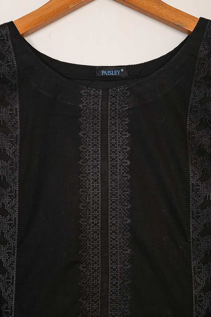 P-45-22-Black&Black - Stonage - Cambric Embroidered Kurti