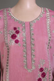 P-100-21-Pink - Supine - Paper Cotton Embroidered Kurti