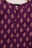 P-52-22-Purple - Co-ord set 2Pc (Leaf Print) | 2Pc Cambric Printed Shirt With Printed Trouser