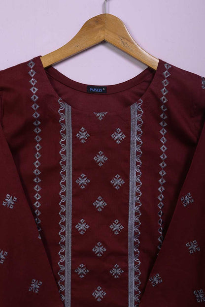 2 Corner (P-75-21-Kaleji) - Cambric Printed & Embroidered Kurti