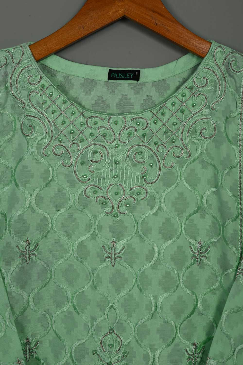 P-28-21-SeaGreen - Stove - Cambric Embroidered Kurti