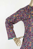 P-89-22-Purple - Viscose Button | 2Pc Cambric Printed Shirt With Printed Trouser