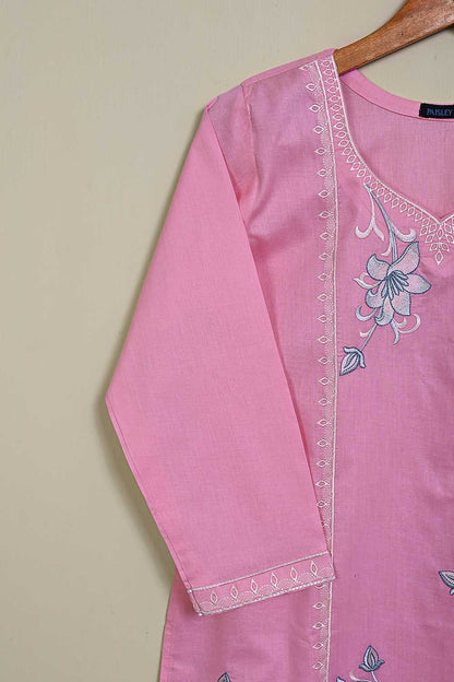 P-97-21-Pink - PY-20 - Cambric Embroidered Kurti