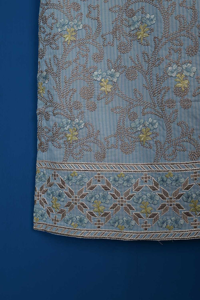 Cambric Embroidered & Printed Kurti - Corona (P-26-20-Ferozi)
