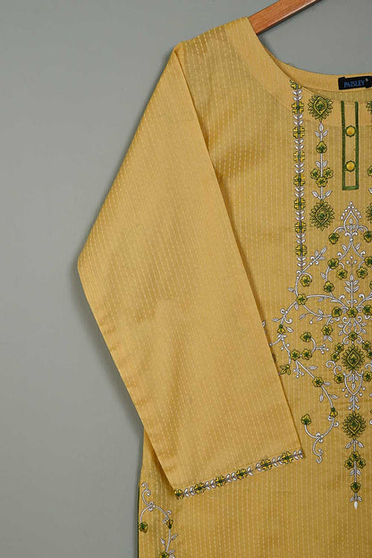 P-118-21-GoldenLemon - Luke - Cambric Embroidered Kurti