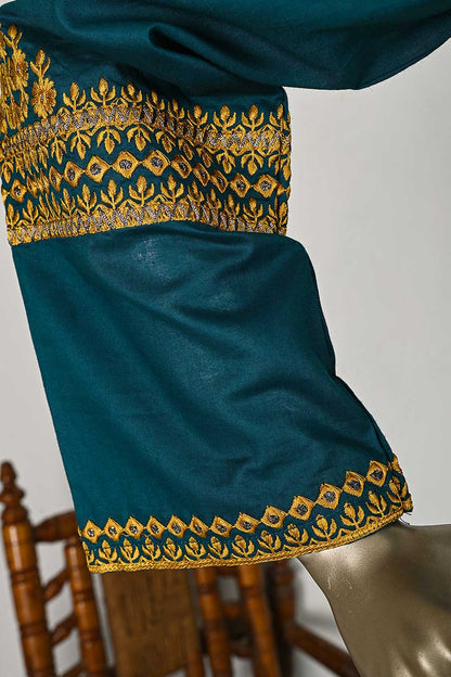 P-04-23-Turquoise - Fallen - Cambric Embroidered Kurti