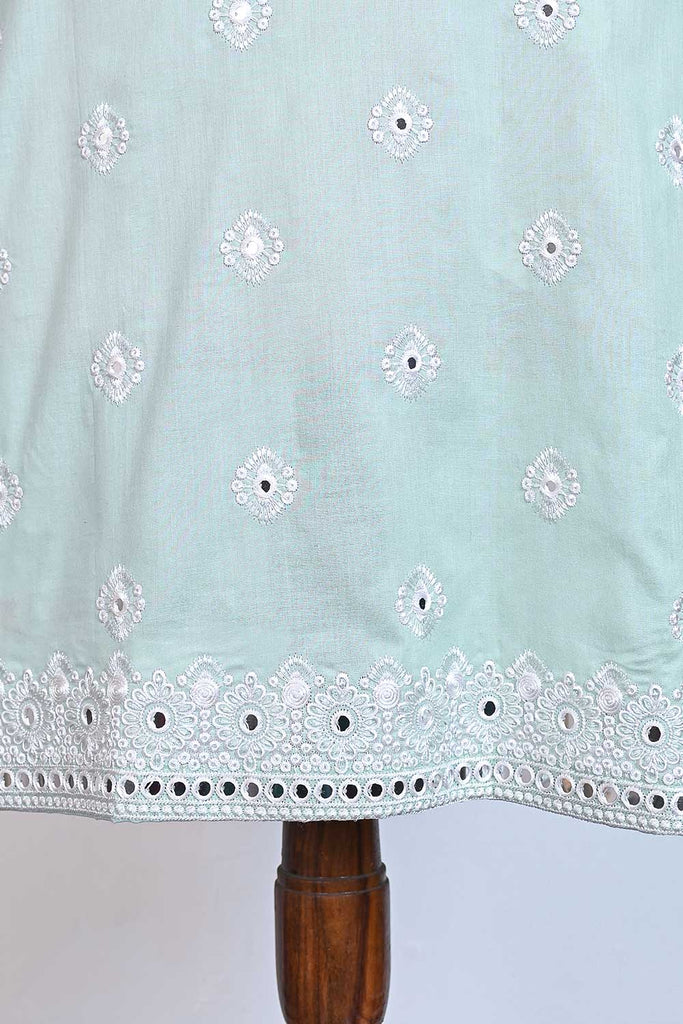 P-38-22-SeaGreen - All Over Sequence - Cambric Embroidered Kurti