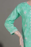 P-34-22-SeaGreen - Roots - Cambric Embroidered & Printed Kurti