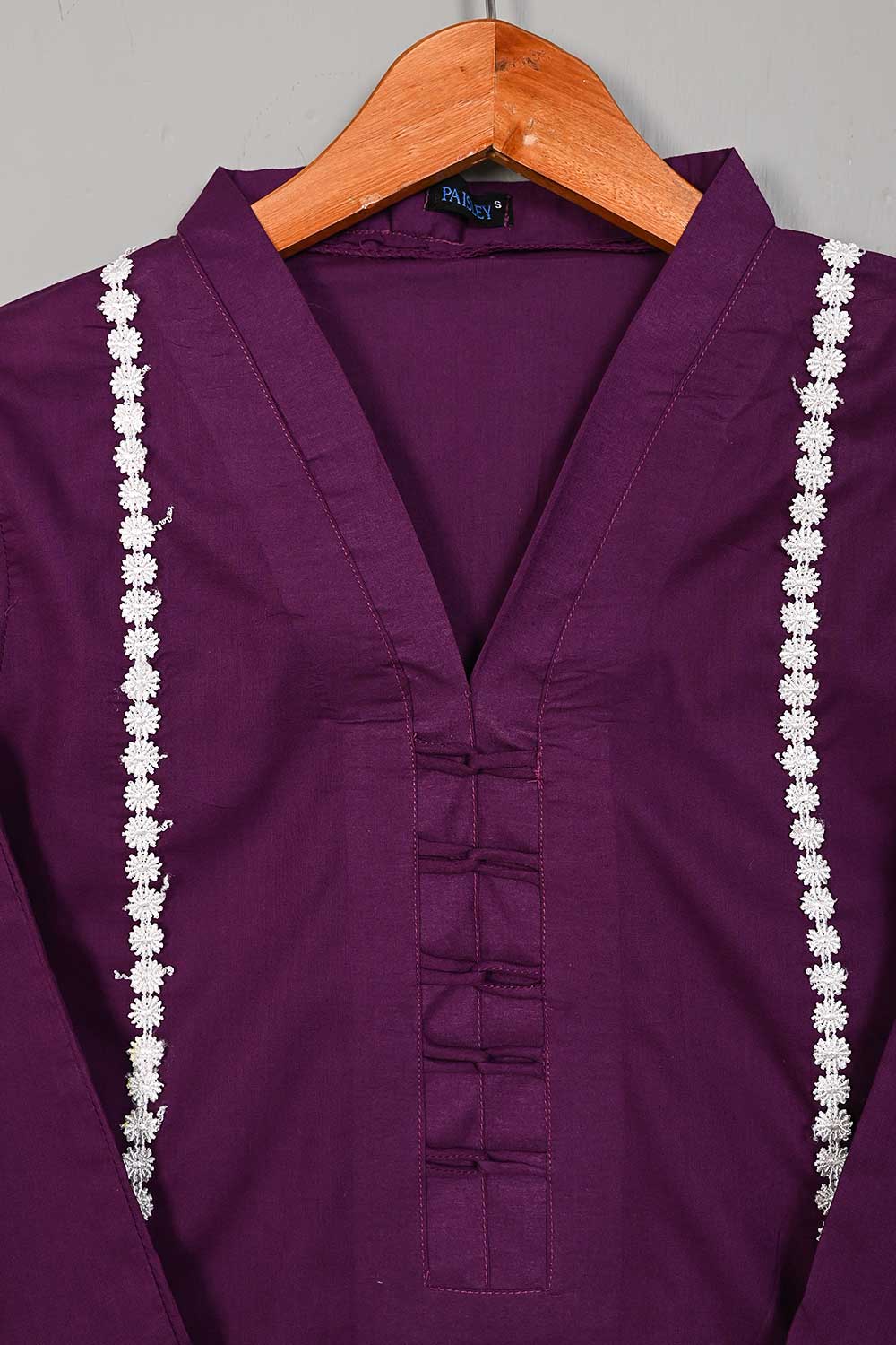 LT-19A-Purple - Cotton Stitched Kurti