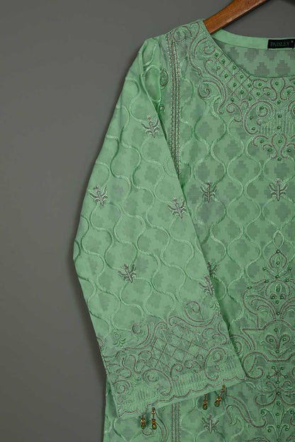 P-28-21-SeaGreen - Stove - Cambric Embroidered Kurti