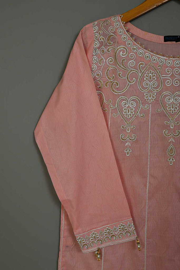 P-27-21-Pink - Heart - Cambric Embroidered Kurti