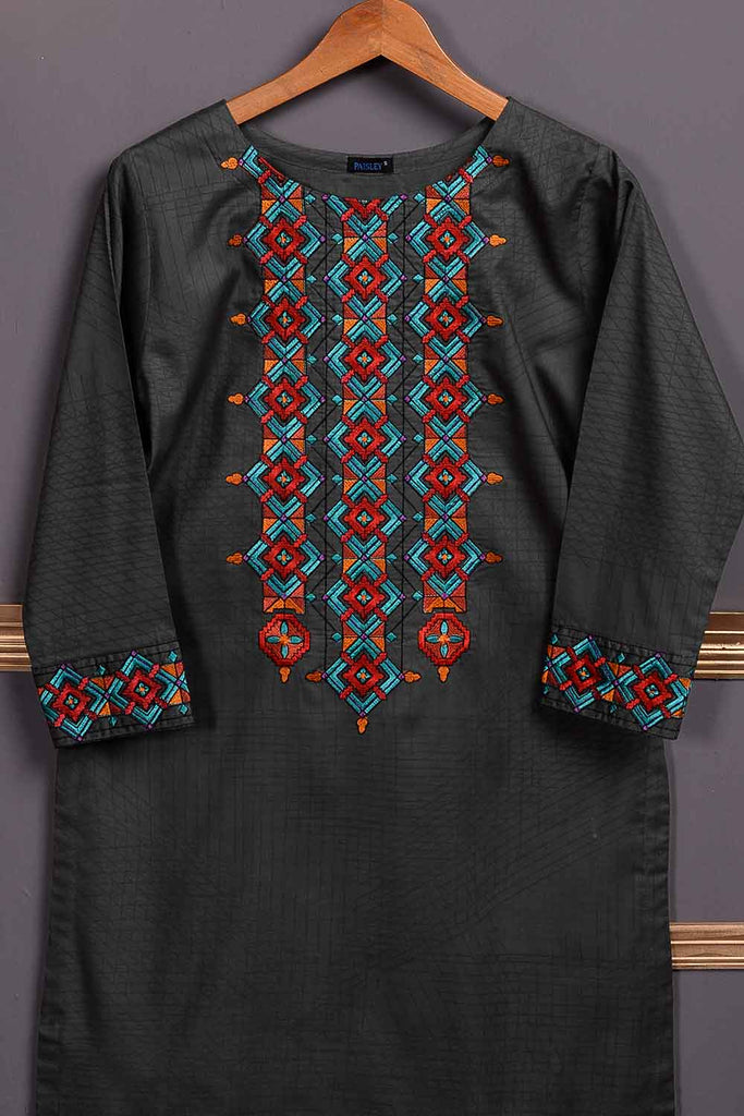 Cambric Embroidered & Printed Kurti – Rangrez (P-02-20-GR)