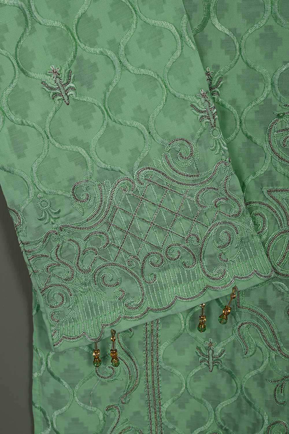 P-28-21-SeaGreen - Stove - Cambric Embroidered Kurti