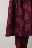 P-64-22-Purple - Box-Frock | 2Pc Cambric Printed Frock With Printed Trouser