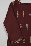 P-35-22-Maroon - Downward - Cambric Embroidered Kurti