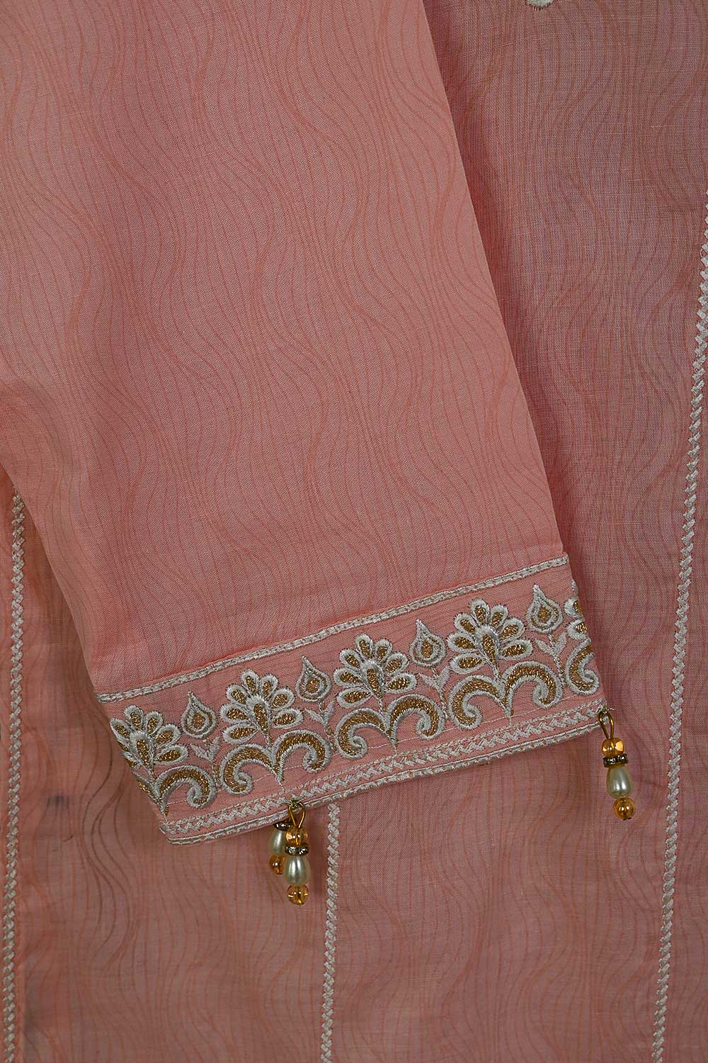 P-27-21-Pink - Heart - Cambric Embroidered Kurti