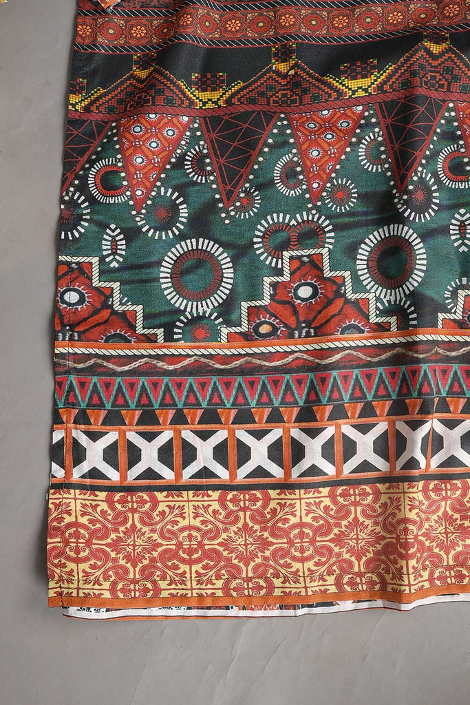 Cambric Printed Kurti - K&T Digital 1 (P-KTD1-21-RedMaroon)