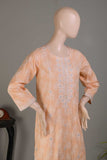 P-34-22-LightPeach - Roots - Cambric Embroidered & Printed Kurti