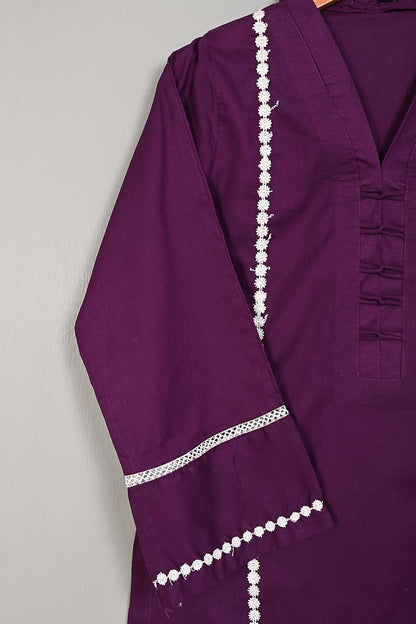 LT-19A-Purple - Cotton Stitched Kurti