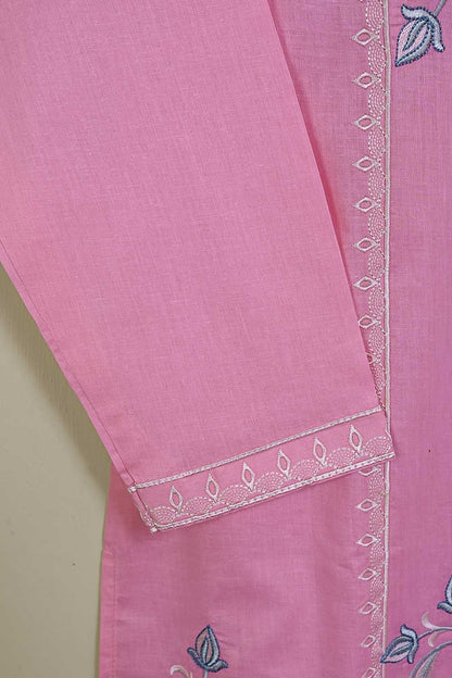 P-97-21-Pink - PY-20 - Cambric Embroidered Kurti