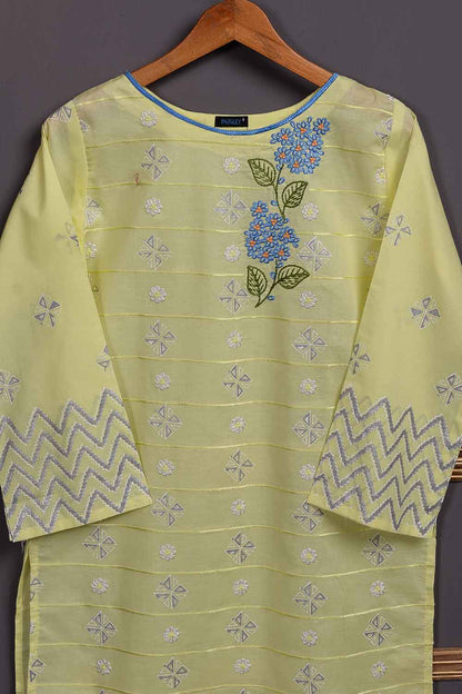 Cambric Embroidered & Printed Kurti – Triangle (P-247-19-L)