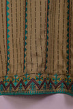 Sea Breeze (P-69-21-Khaaki) -  Cambric Printed & Embroidered Kurti