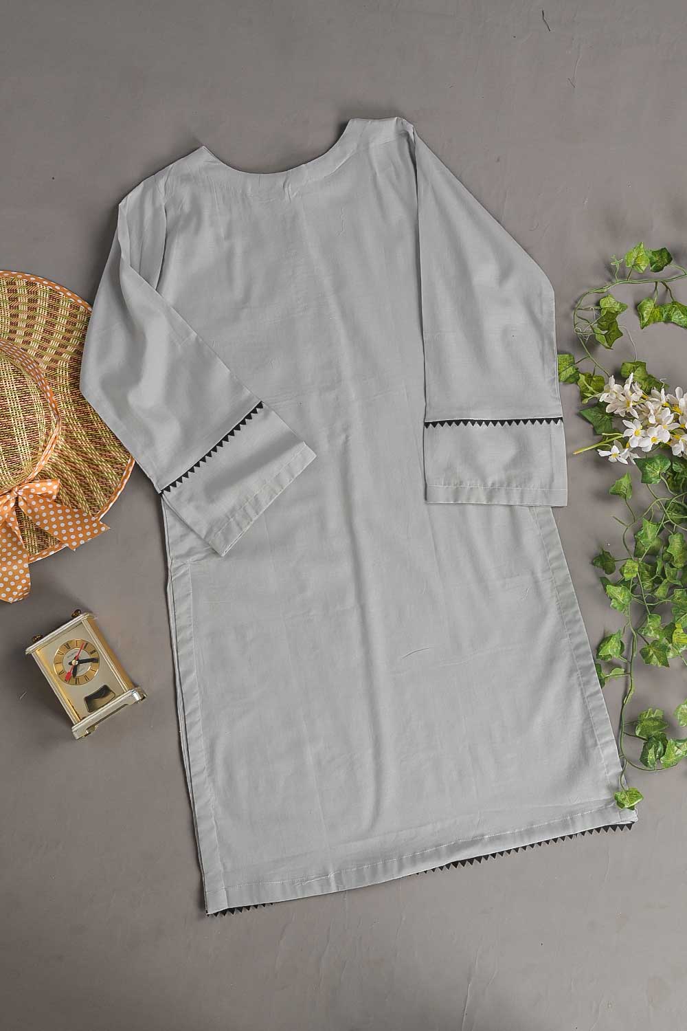 LT-18B-Grey - Scarlett Dream - Cotton Stitched Kurti