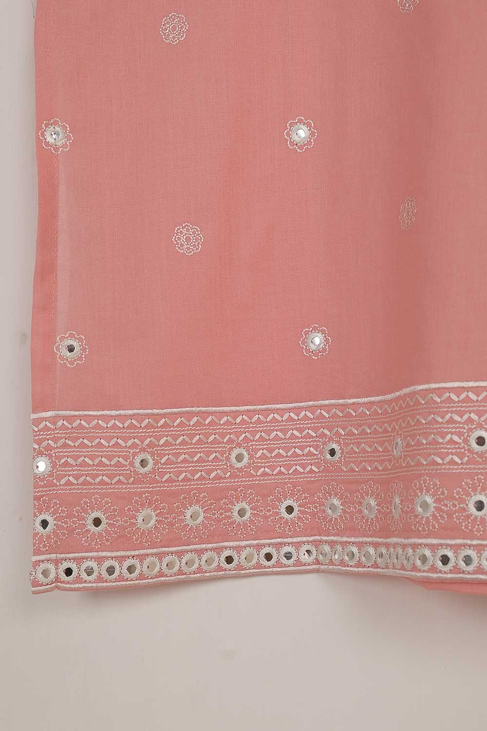 P-50-22-Pink - Steep - Cambric Embroidered Kurti