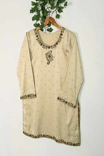 Silk Stitched Kurti with Bridal Hand Work - Wispy Air (HM-03-Skin)