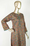 P-89-22-Rust - Viscose Button | 2Pc Cambric Printed Shirt With Printed Trouser
