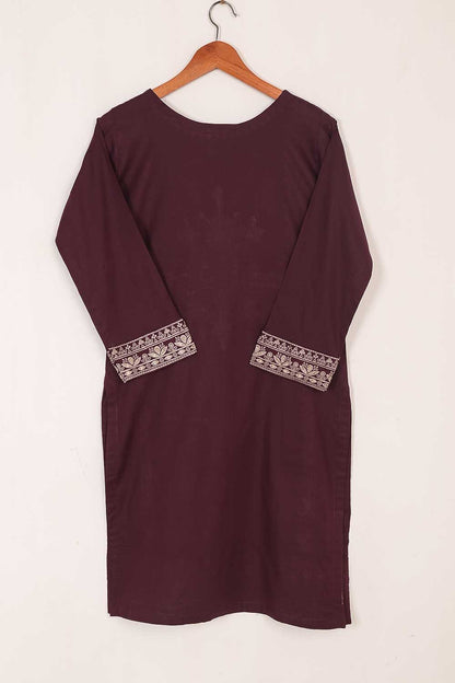 P-48-22-Magenta - Spine - Cambric Embroidered Kurti