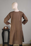 P-14-22-Brown- Wide - Cambric Embroidered Kurti